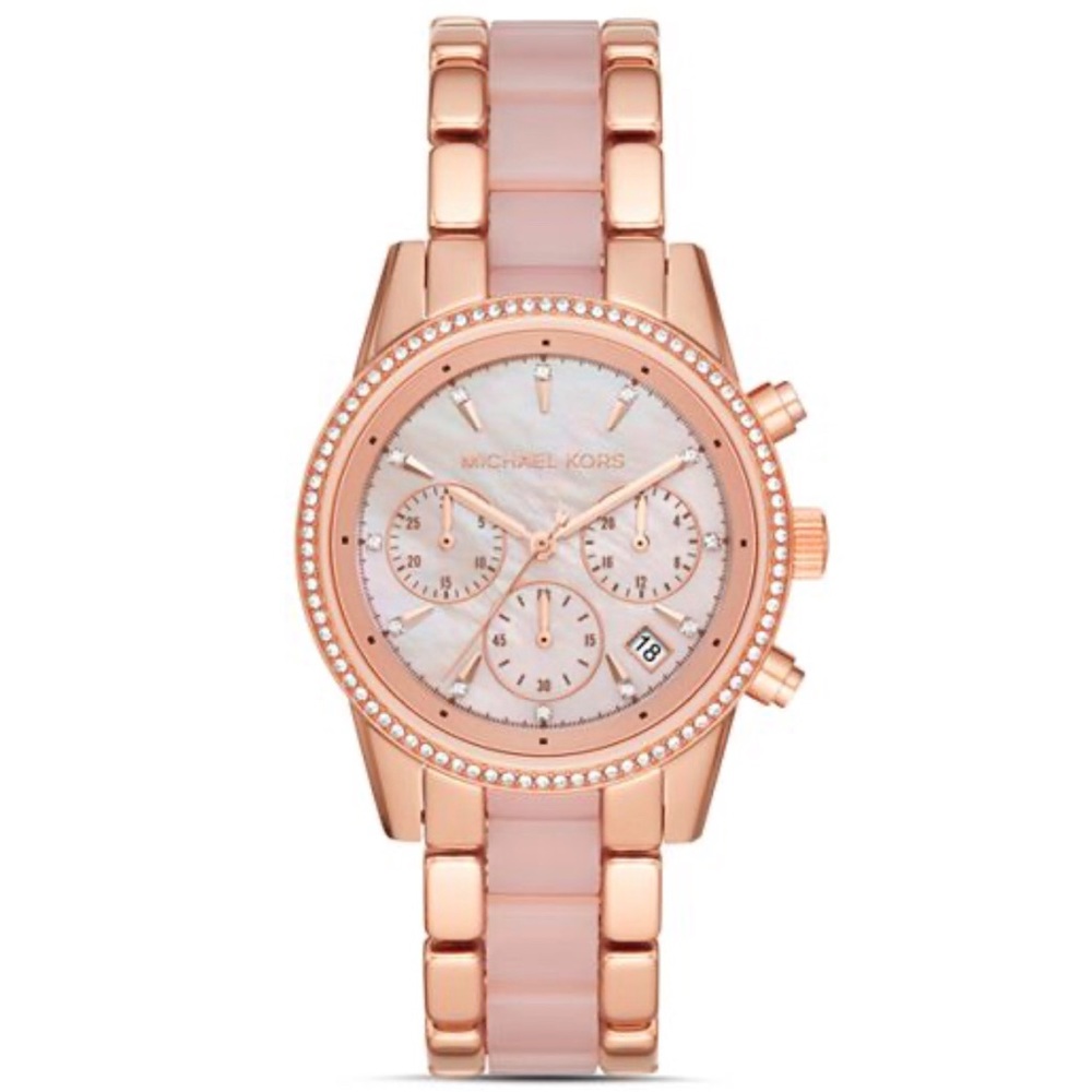 Michael Kors Ritz Rose-Gold Tone Chronograph Watch